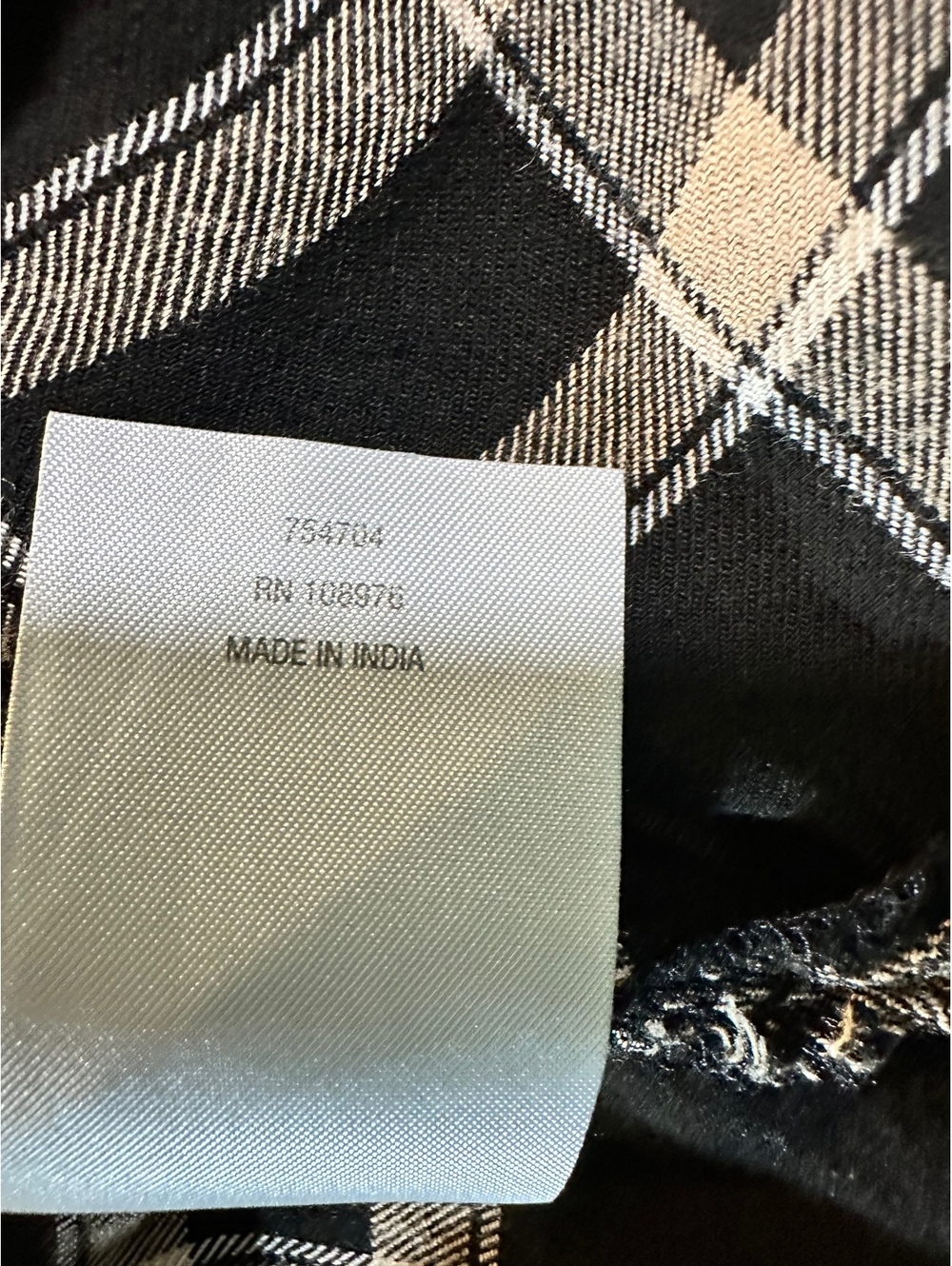 G. By Guliana Black and Beige Plaid Button-Up Shirt Dress with Pocket - Picture 5 of 11